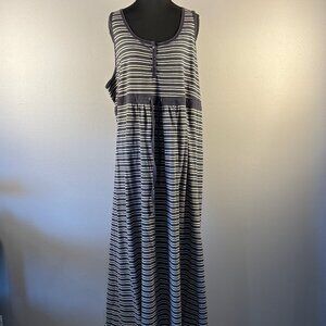 Navy blue with white stripes summer dress